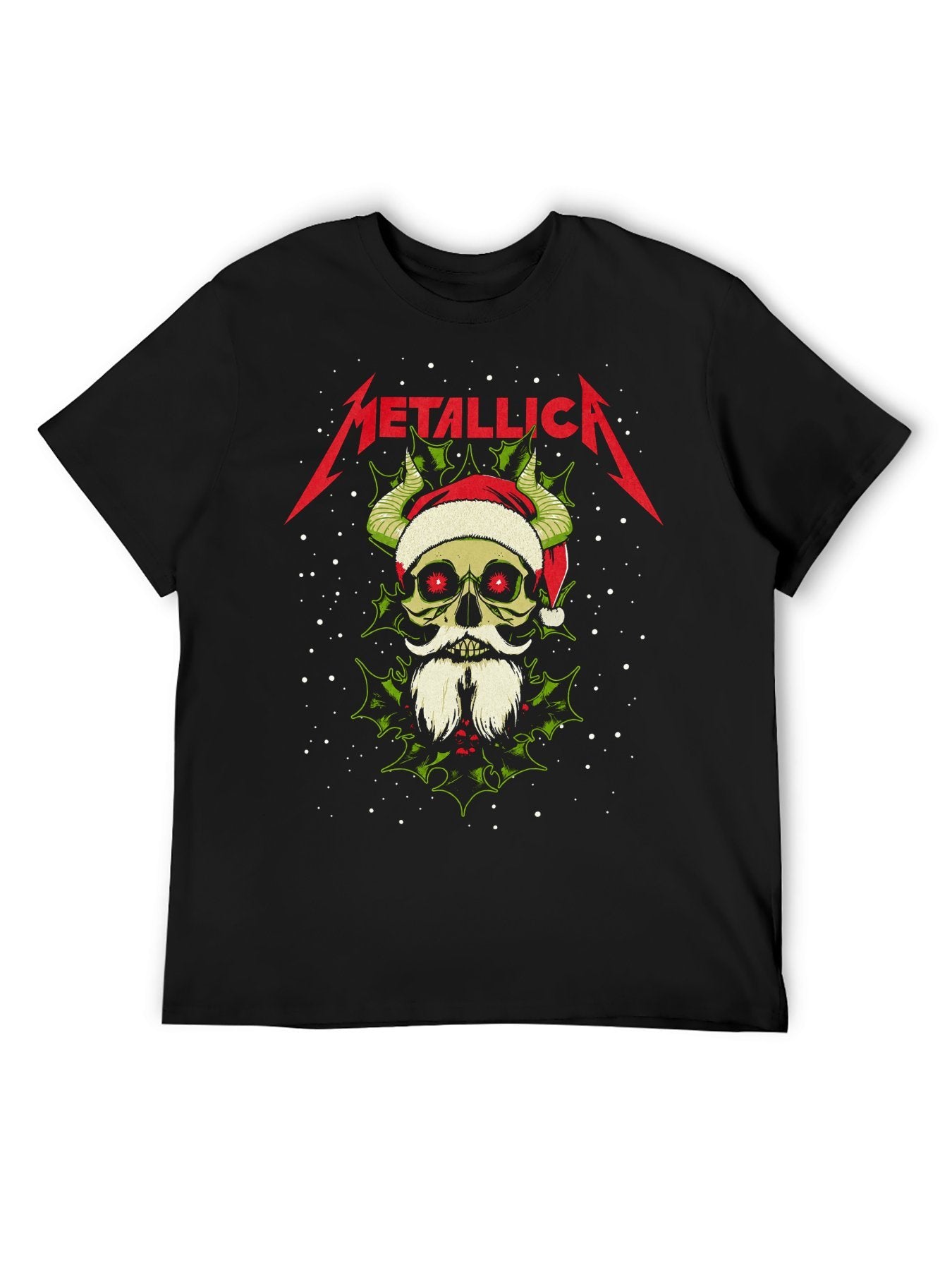 Metallica Santa Skull Holiday Graphic T-Shirt