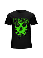 Misfits Green Shamrock Skull Graphic T-Shirt