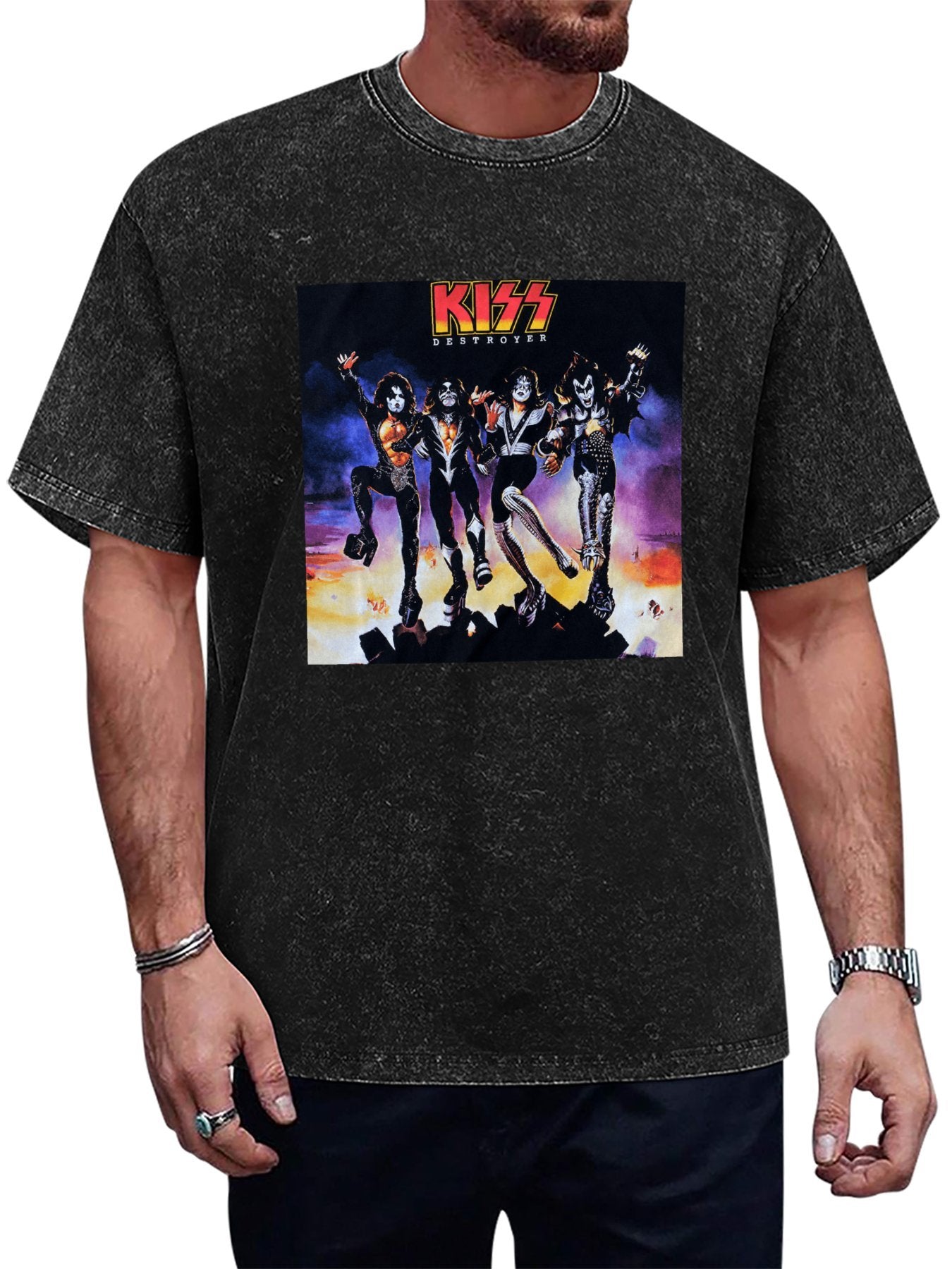 KISS Destroyer Album Cover Graphic T-Shirt