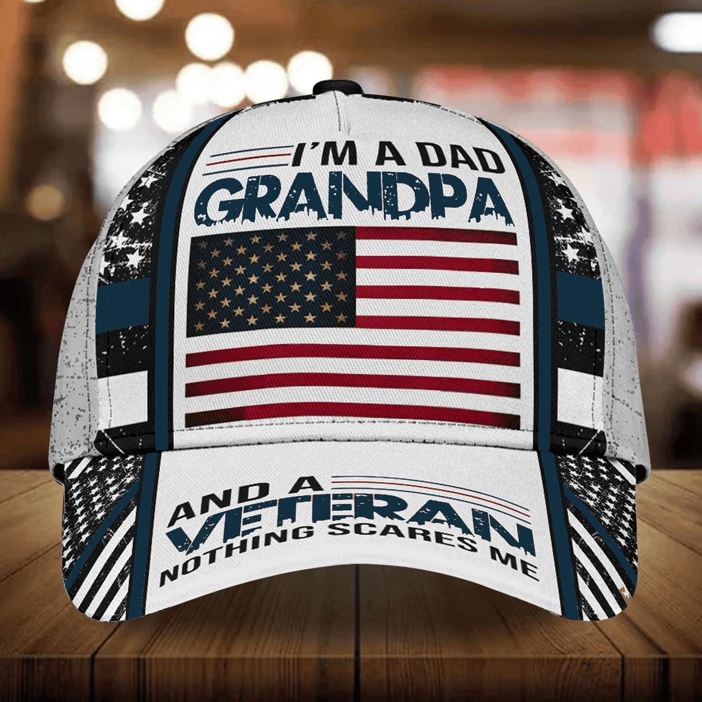Premium Veteran Cap 3D Multicolor Personalized