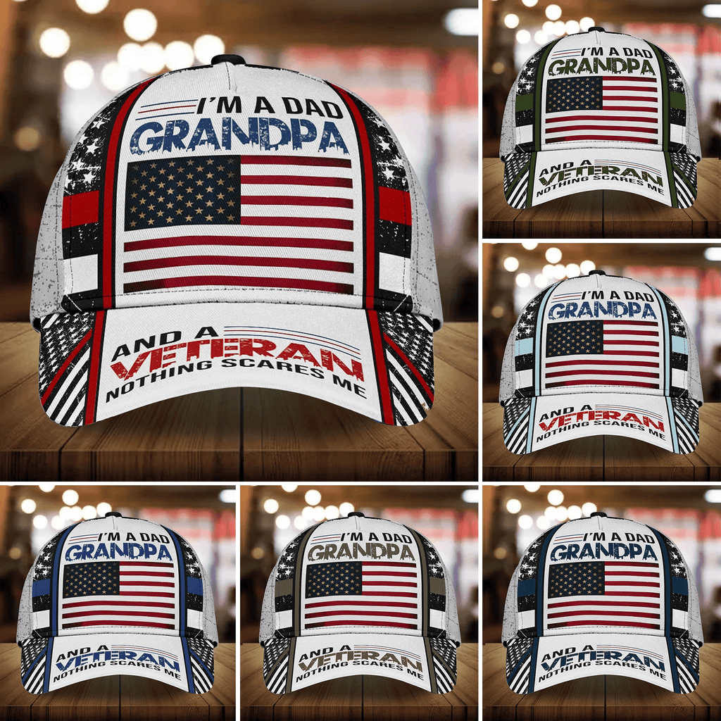 Premium Veteran Cap 3D Multicolor Personalized