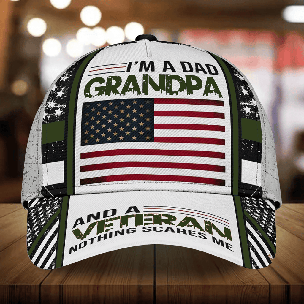 Premium Veteran Cap 3D Multicolor Personalized