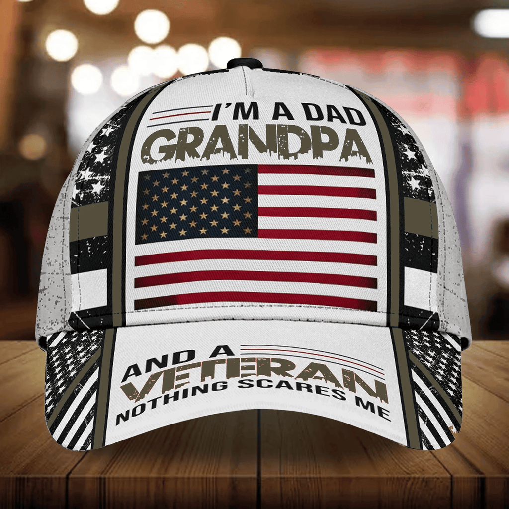 Premium Veteran Cap 3D Multicolor Personalized