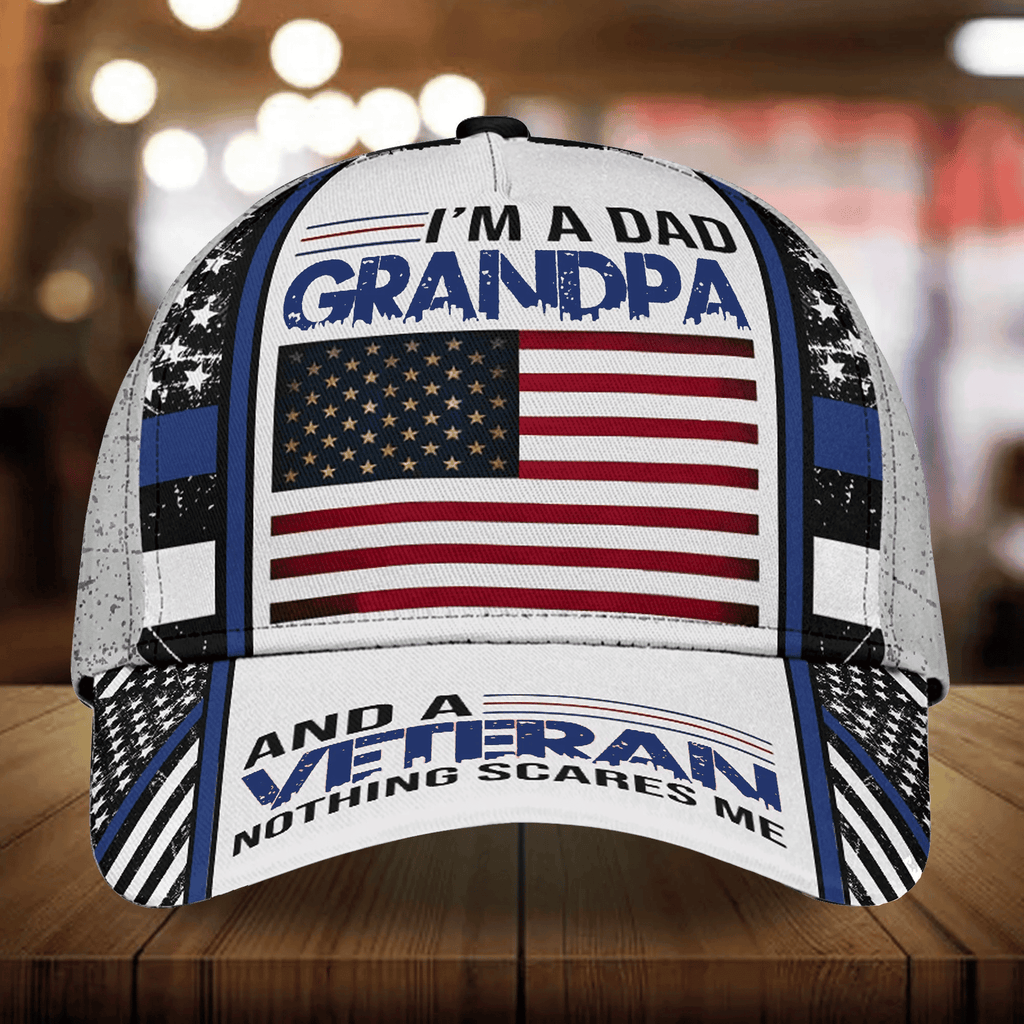 Premium Veteran Cap 3D Multicolor Personalized