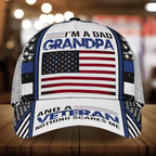 Premium Veteran Cap 3D Multicolor Personalized
