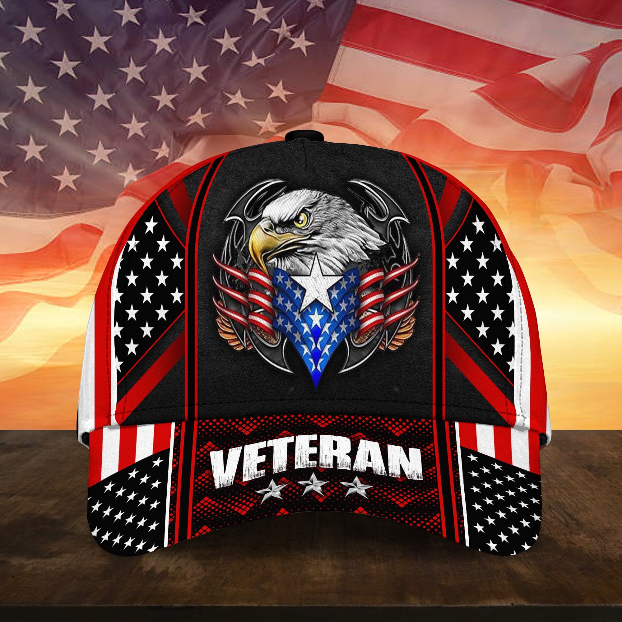 Premium Multiple Color Veteran 3D Cap