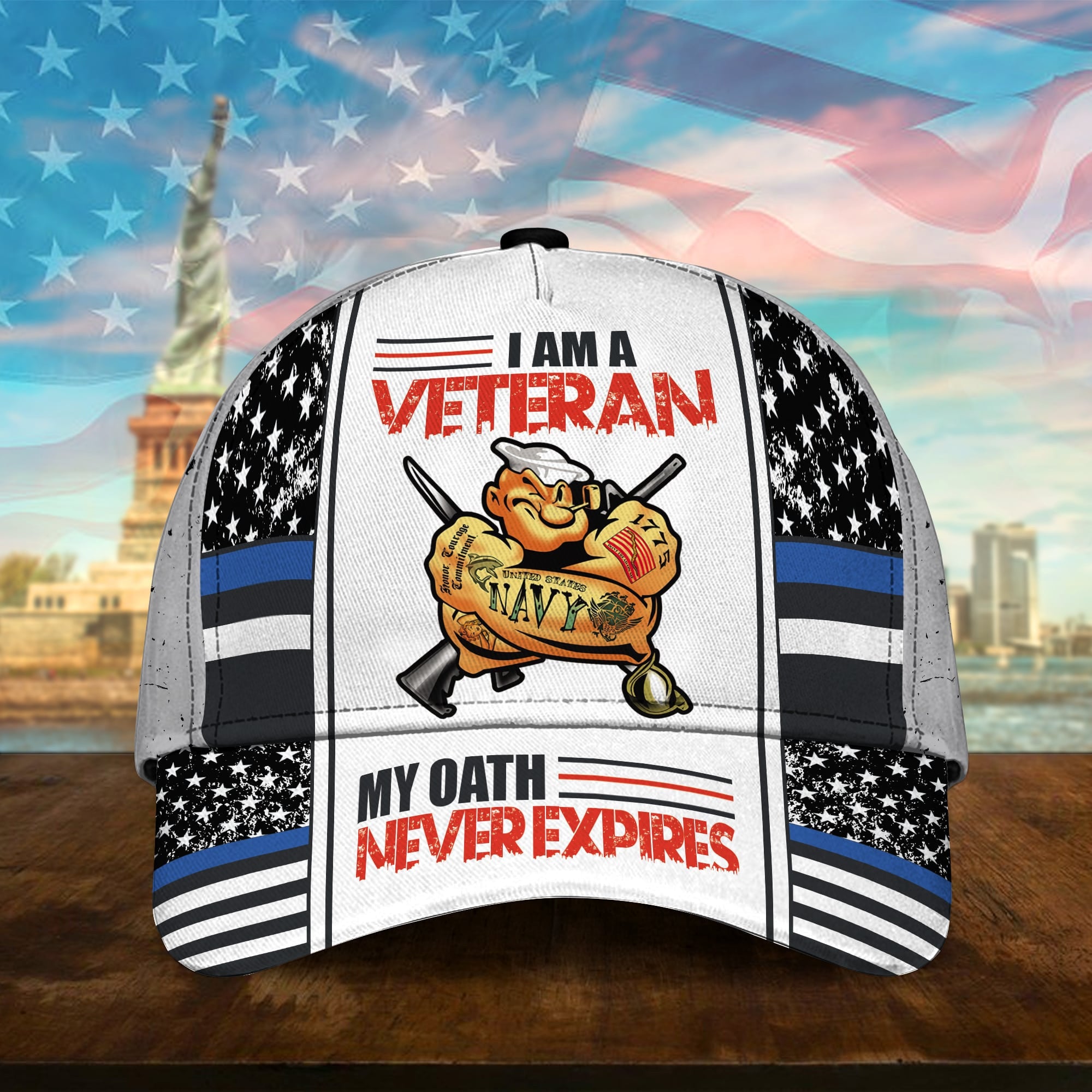 Premium U.S Multiple Service Veteran 3D Cap