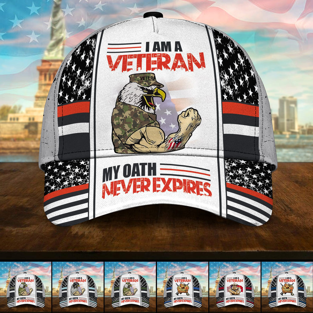 Premium U.S Multiple Service Veteran 3D Cap