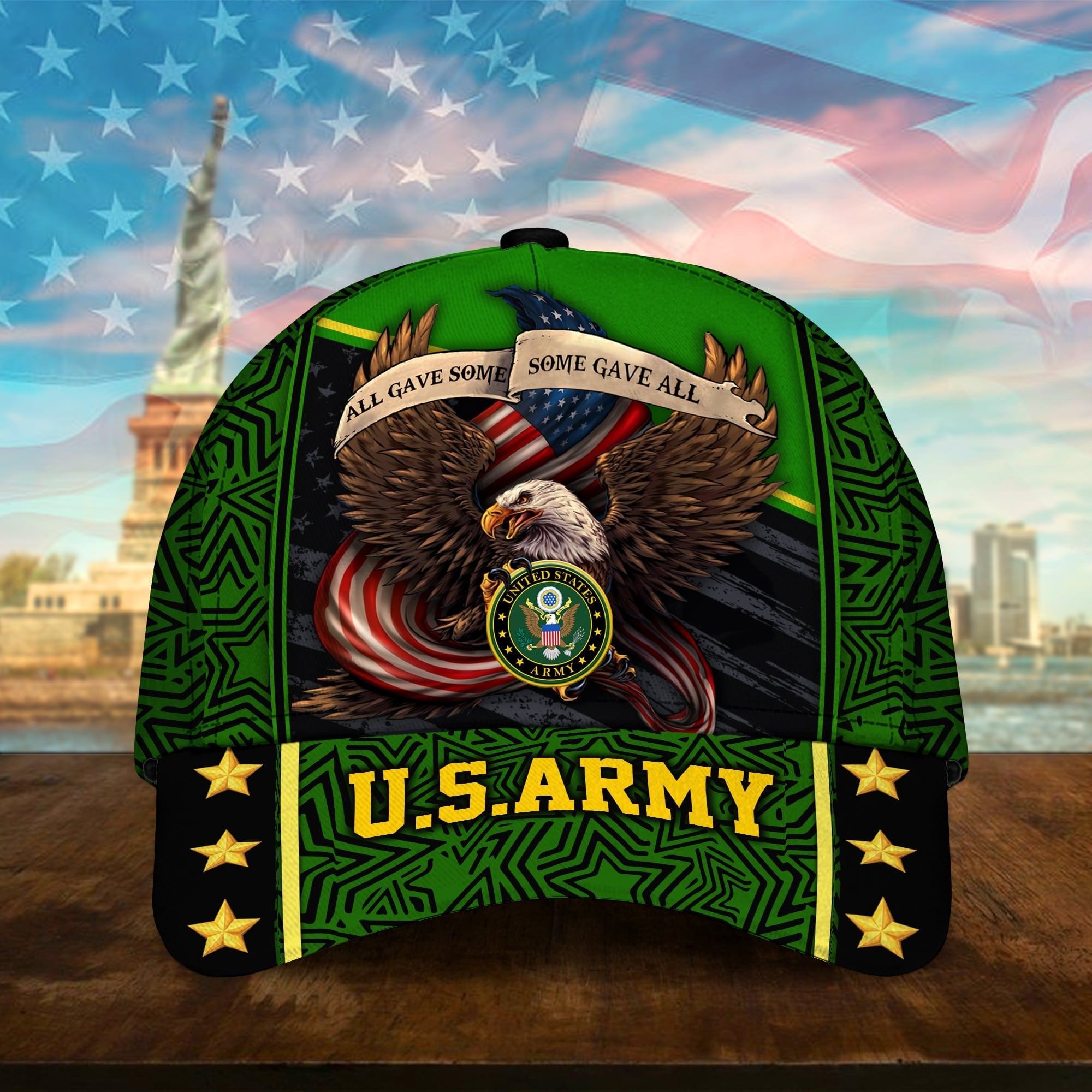 Premium U.S Multiple Service Veteran 3D Cap