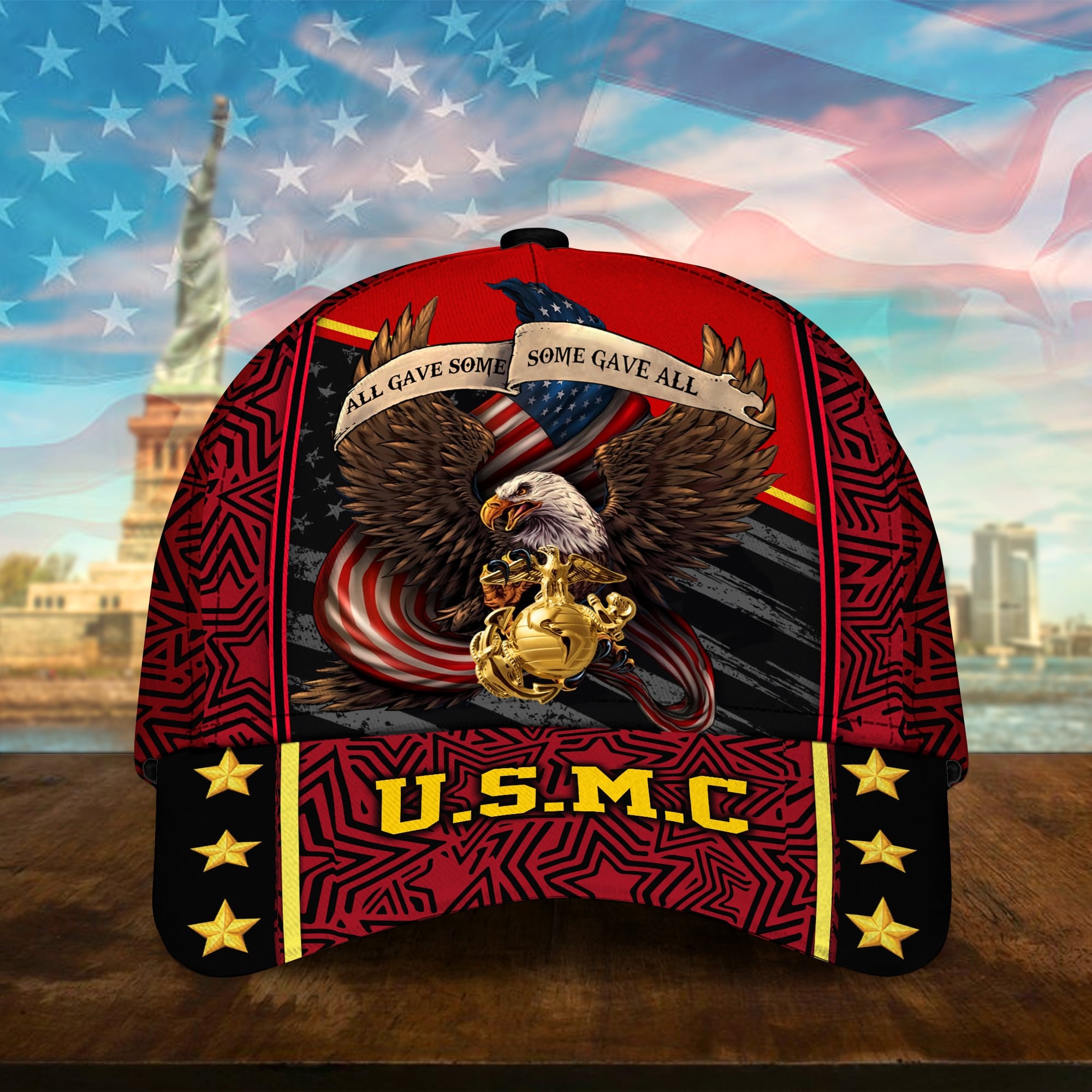 Premium U.S Multiple Service Veteran 3D Cap
