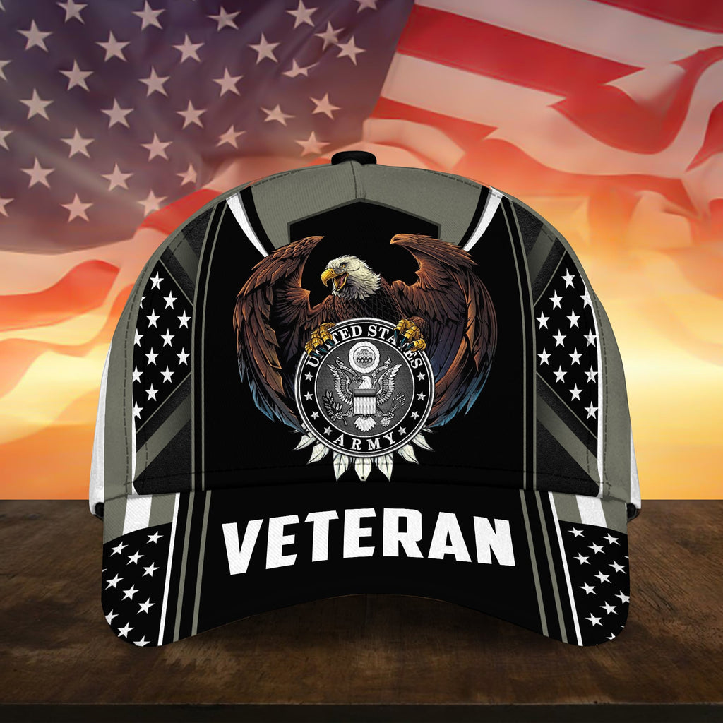 Premium U.S Multiple Service Veteran 3D Cap