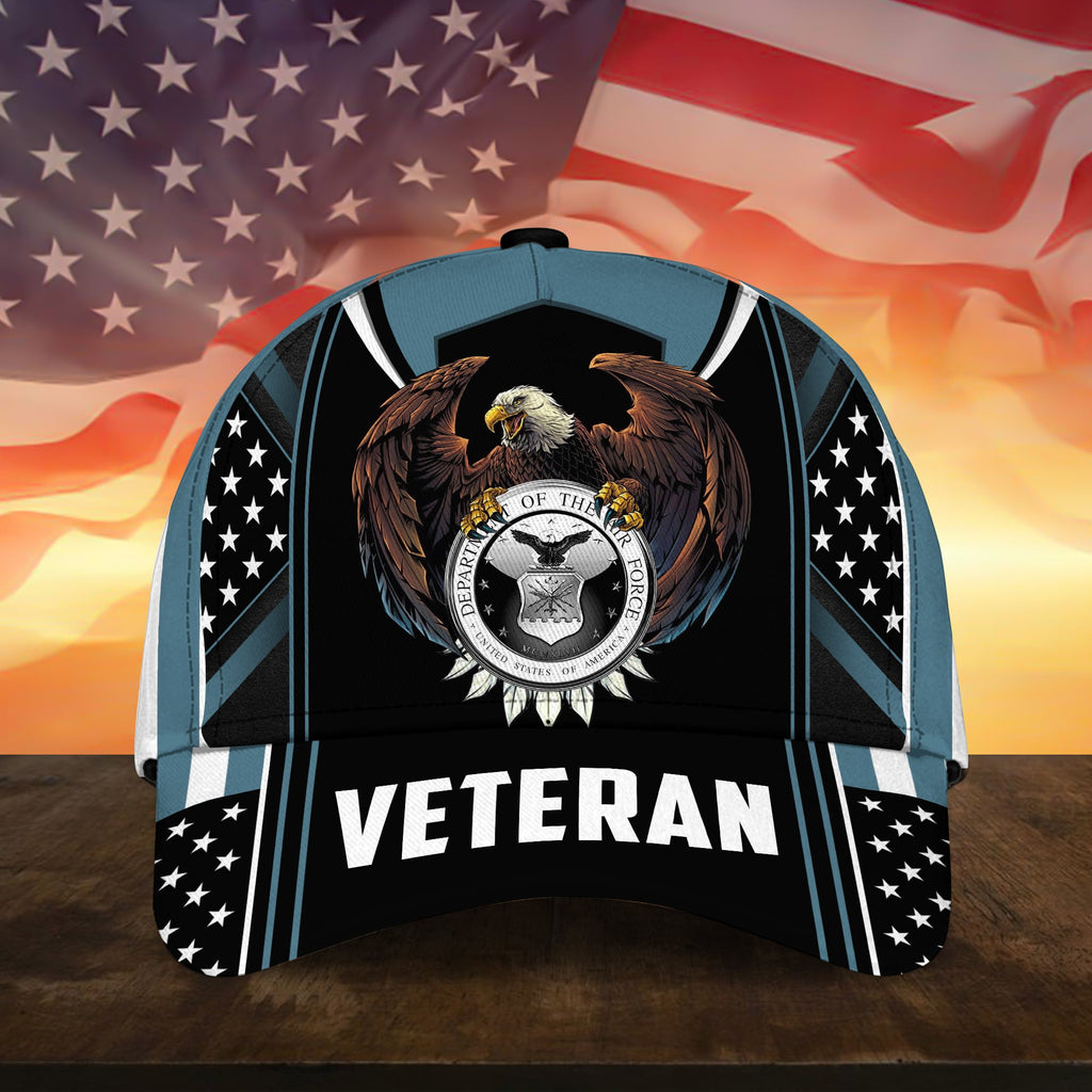Premium U.S Multiple Service Veteran 3D Cap