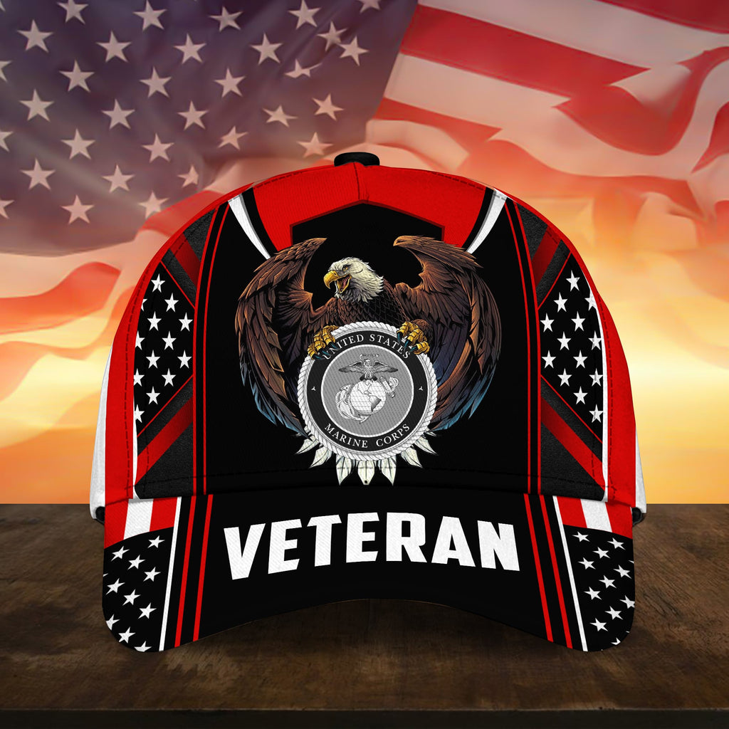 Premium U.S Multiple Service Veteran 3D Cap