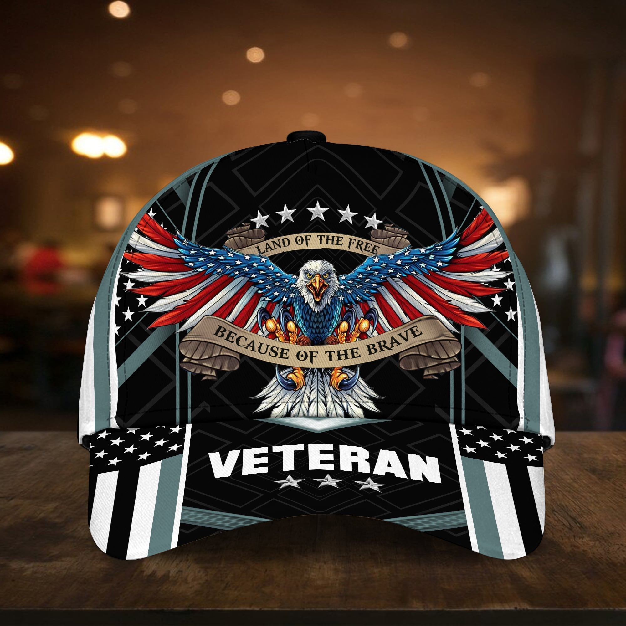 Land Of The Free U.S. Veteran 3D Cap