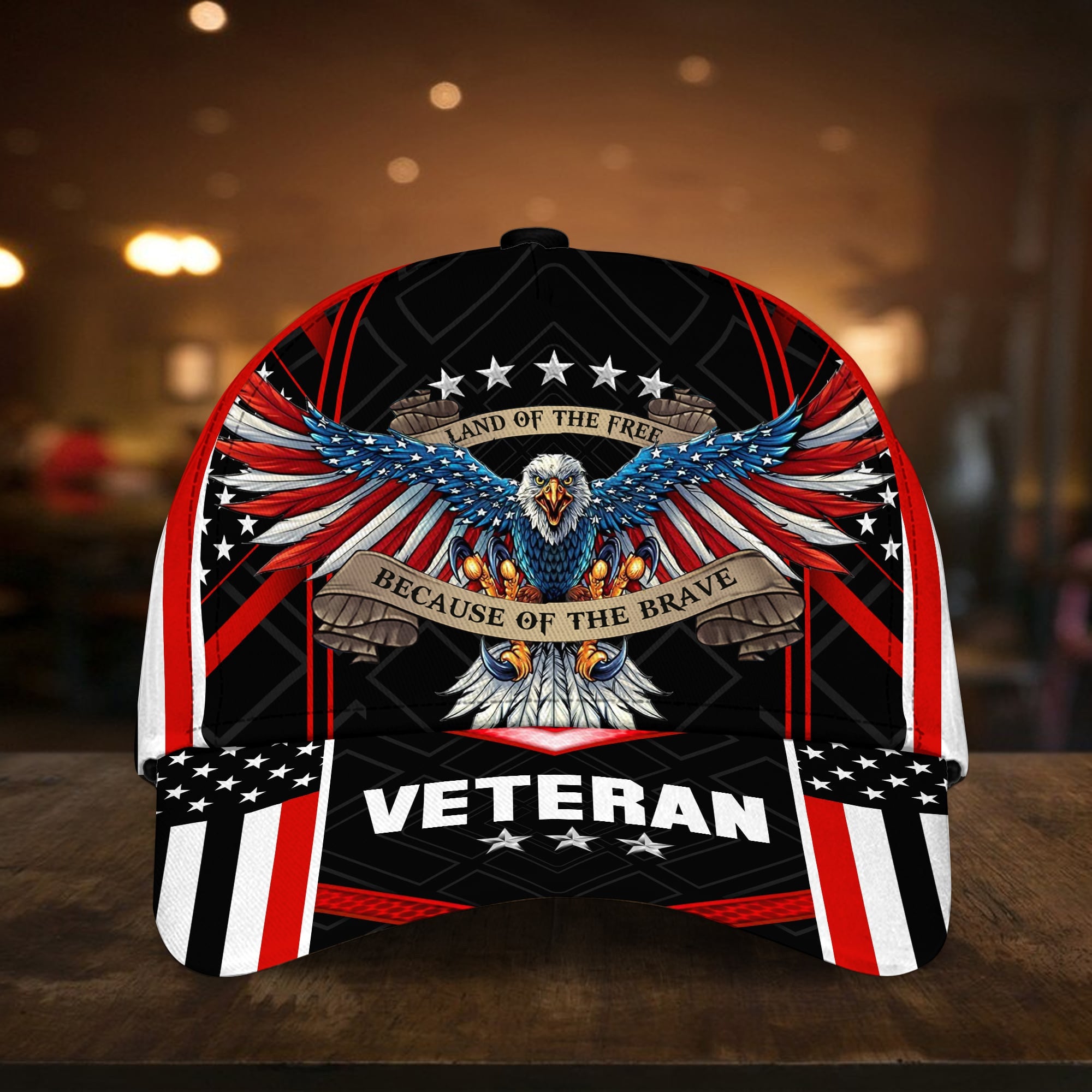 Land Of The Free U.S. Veteran 3D Cap