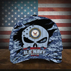 Colorful Puniskull Multiservice U.S Veteran Cap