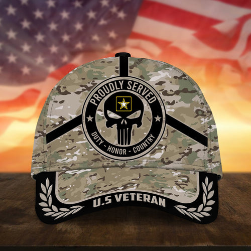 Badass Puniskull Multiservice U.S Veteran Cap
