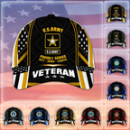 Premium U.S Multiple Service Veteran 3D Cap