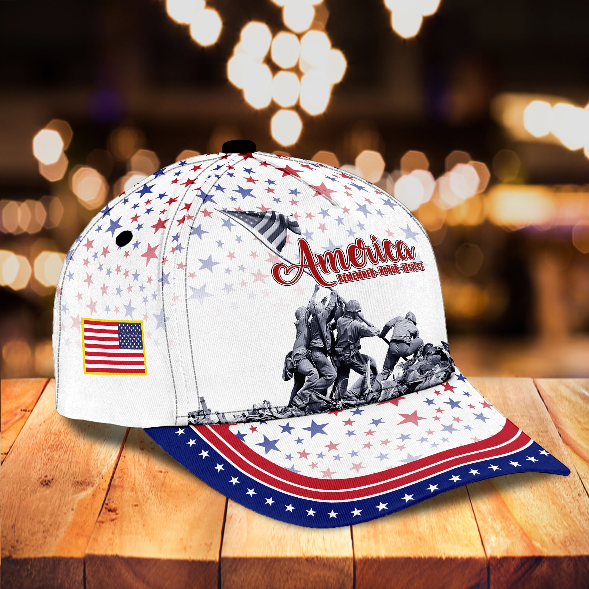 Premium America Honor-Remember-Respect US Veteran Cap