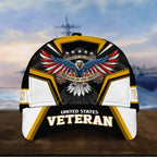 Premium Land Of The Free U.S. Veteran 3D Cap