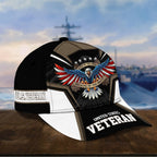 Premium Land Of The Free U.S. Veteran 3D Cap
