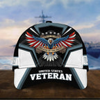 Premium Land Of The Free U.S. Veteran 3D Cap