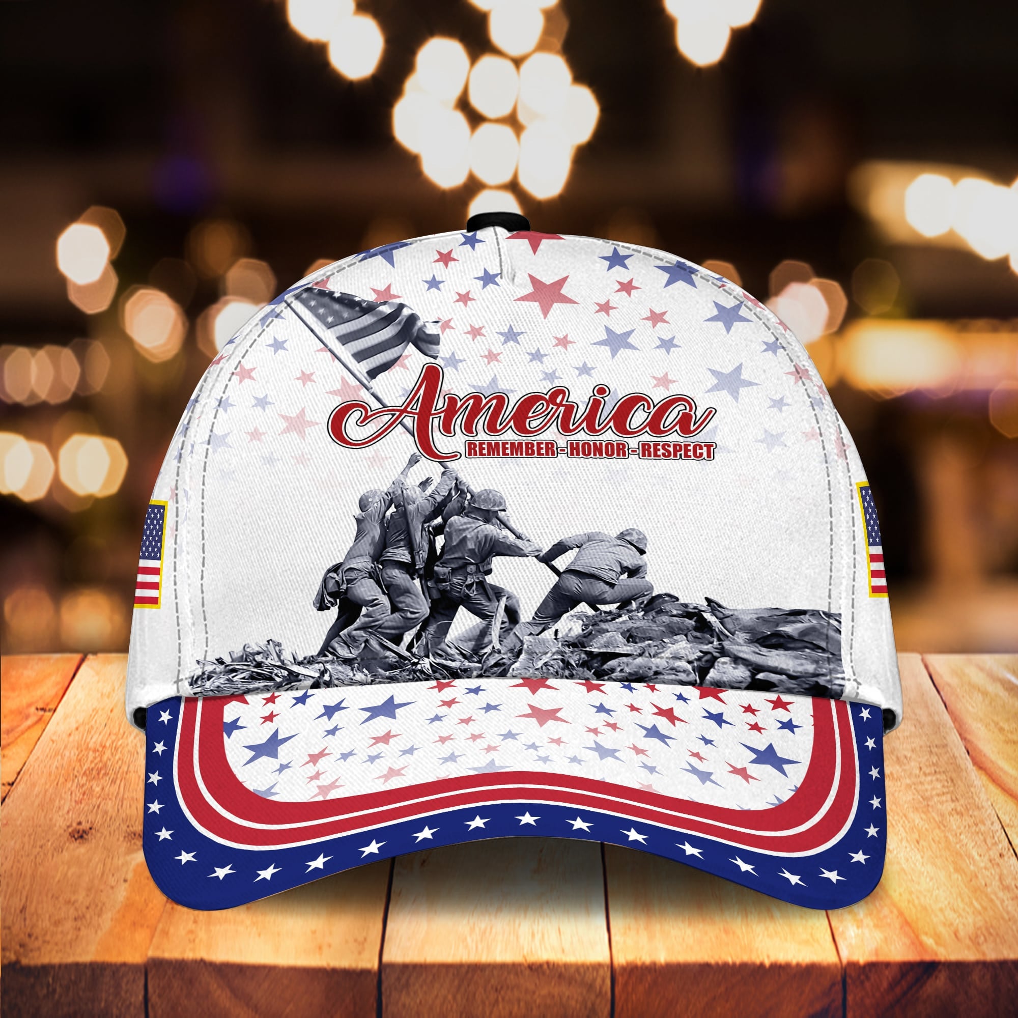 Premium America Honor-Remember-Respect US Veteran Cap