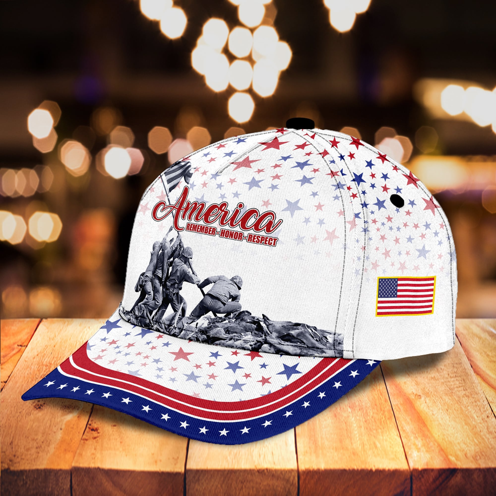 Premium America Honor-Remember-Respect US Veteran Cap