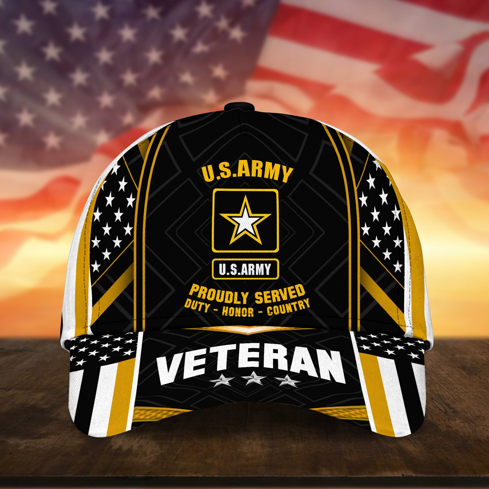 Premium U.S Multiple Service Veteran 3D Cap