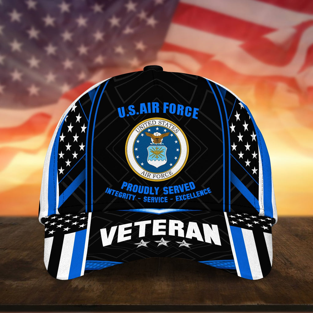 Premium U.S Multiple Service Veteran 3D Cap