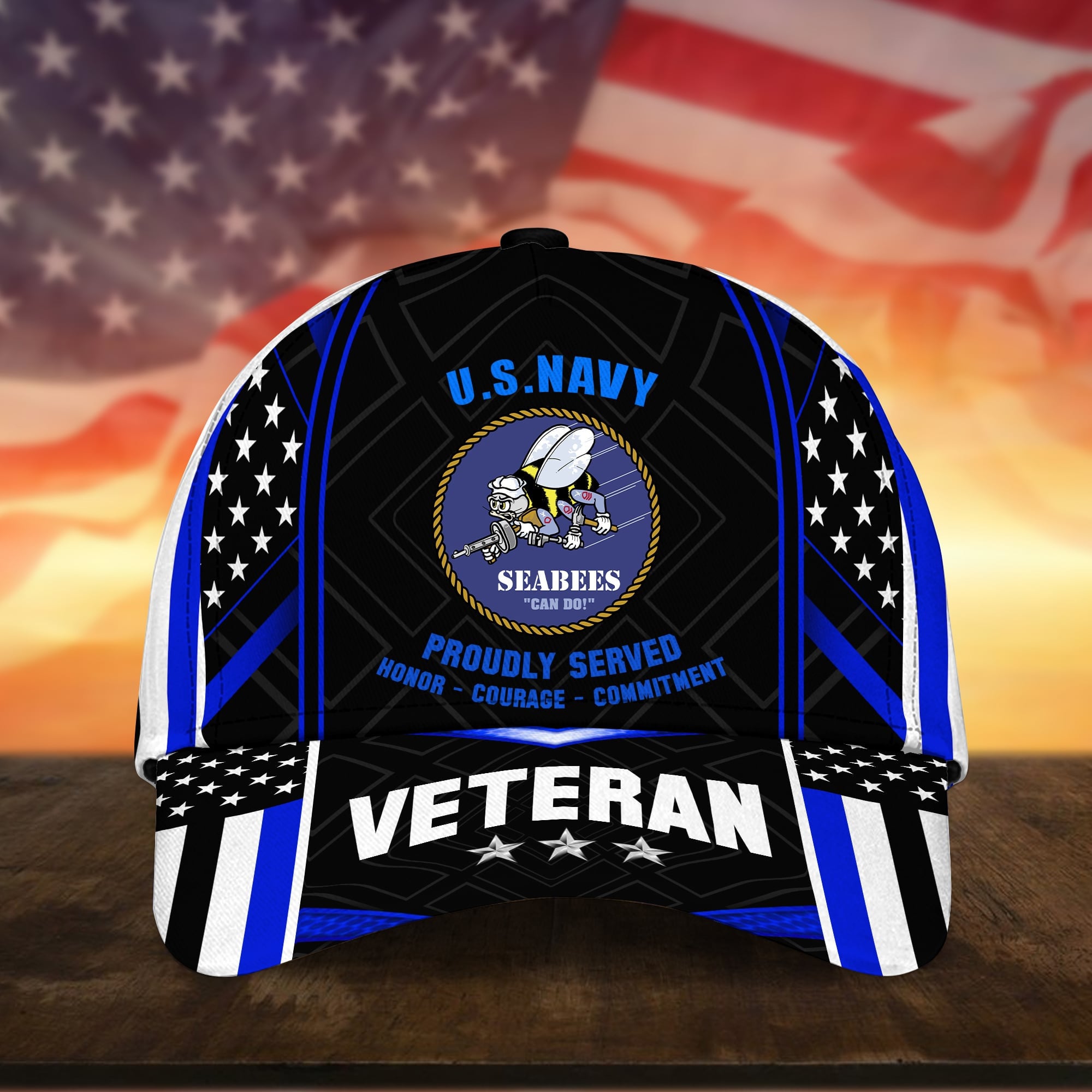 Premium U.S Multiple Service Veteran 3D Cap