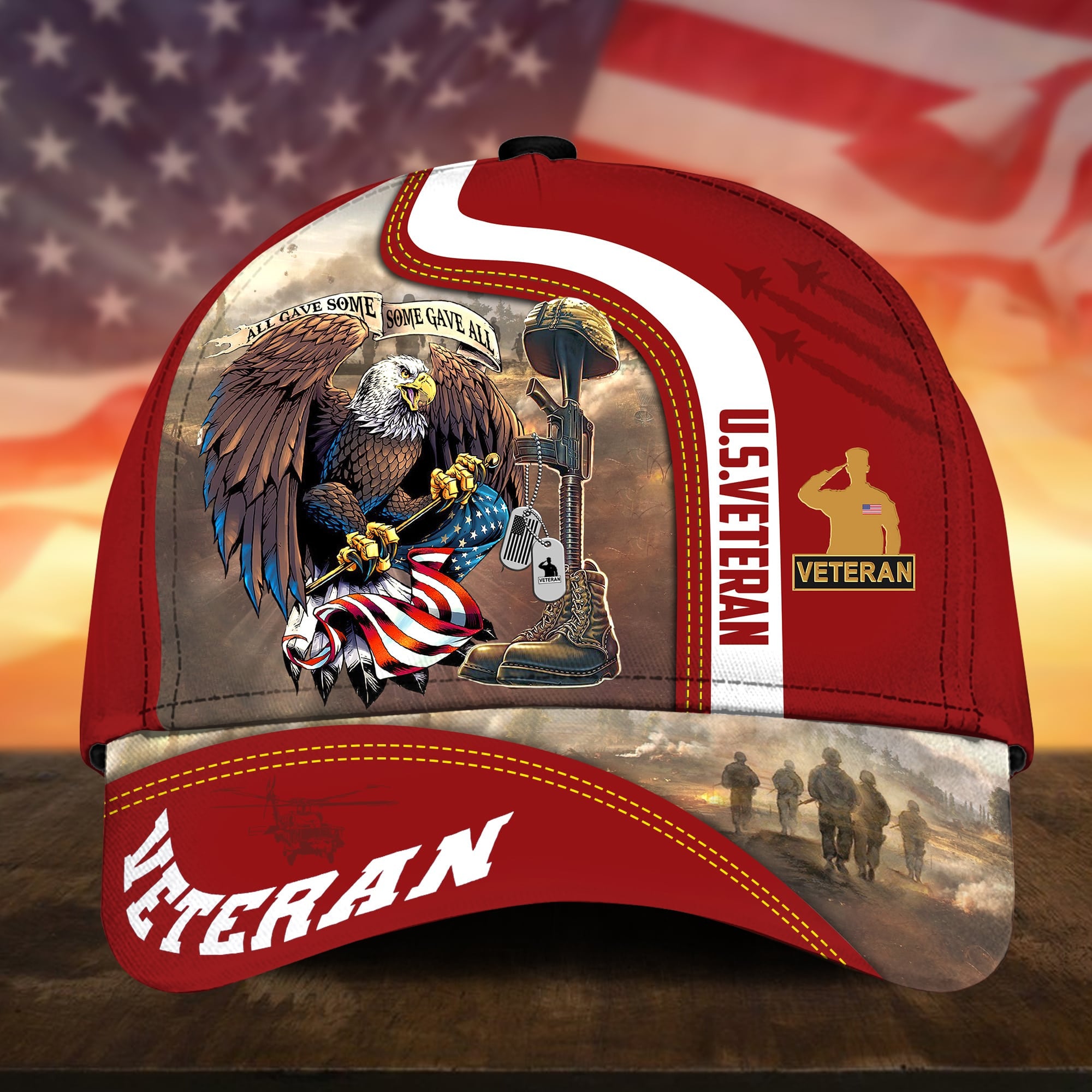 Premium All Gave Some Some Gave All US Veteran Cap