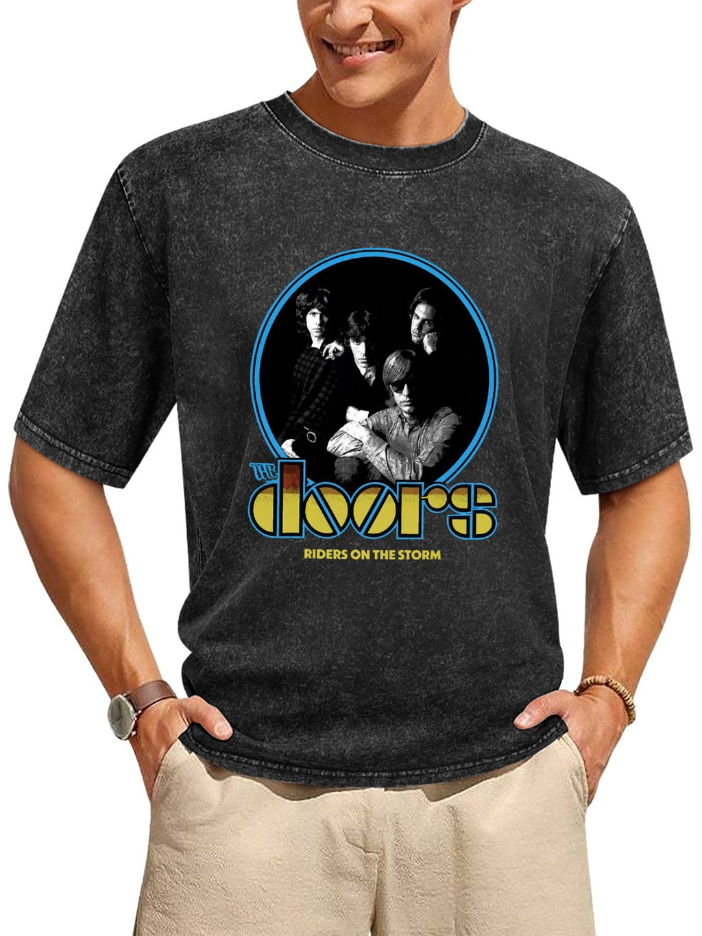 Vintage Washed The Doors Riders on the Storm Graphic T-Shirt