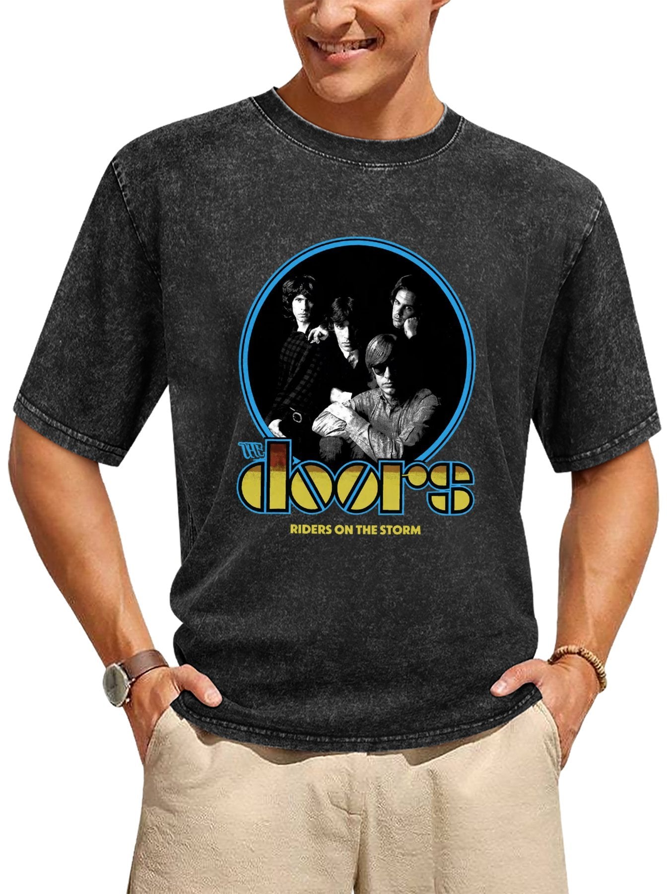 Vintage Washed The Doors Riders on the Storm Graphic T-Shirt