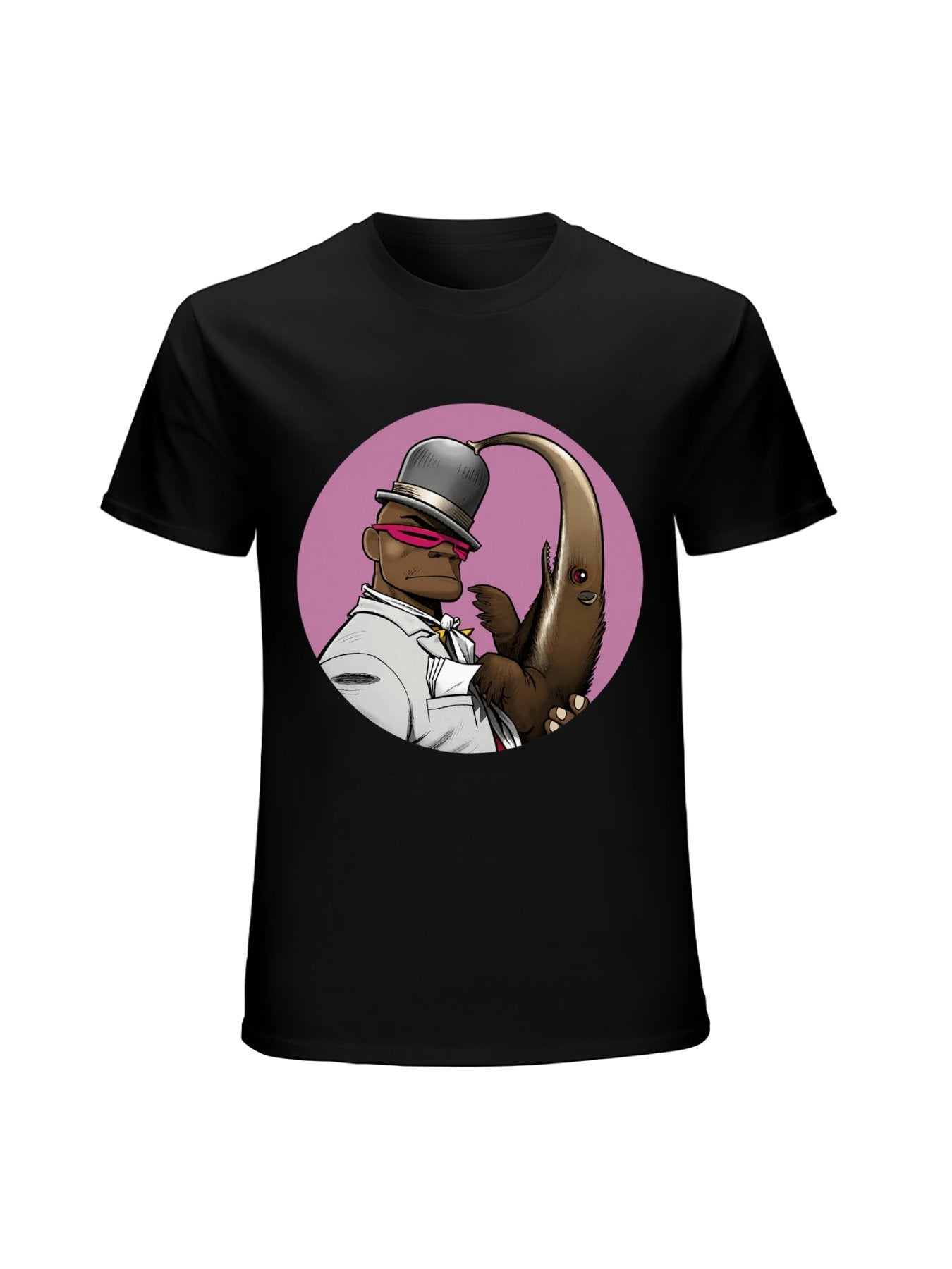 Gorillaz Pink Circle Character Graphic T-Shirt