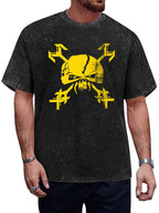 Heavy Metal Skull Graphic T-Shirt
