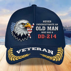 Premium US Veterans Embroidered Baseball Hats, Gifts For Veterans On Father's Day, Armed Forces Day, Independence Day, Veterans Day.