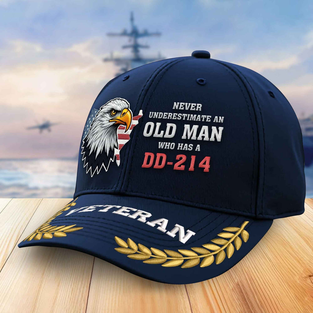 Premium US Veterans Embroidered Baseball Hats, Gifts For Veterans On Father's Day, Armed Forces Day, Independence Day, Veterans Day.