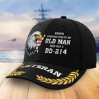 Premium US Veterans Embroidered Baseball Hats, Gifts For Veterans On Father's Day, Armed Forces Day, Independence Day, Veterans Day.