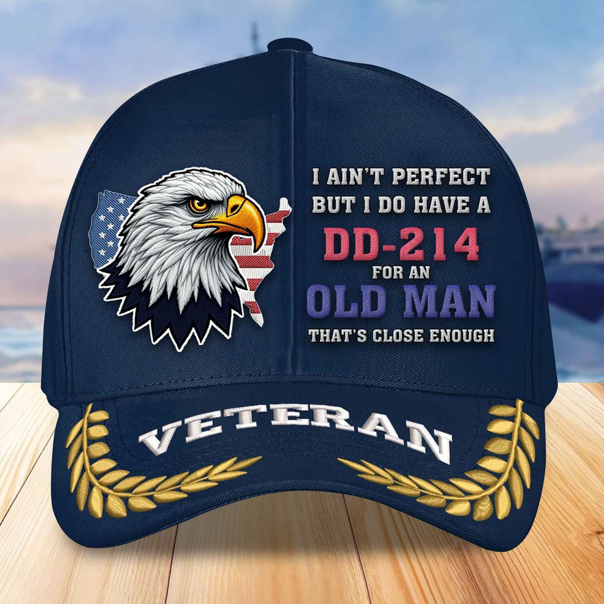 Premium US Veterans Embroidered Baseball Hats, Gifts For Veterans On Father's Day, Armed Forces Day, Independence Day, Veterans Day.