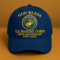 Premium USMC Embroidered Hats, 250th Anniversary Marine Corps Hat, Gifts For Marine Veteran, Gifts On Father's Day, Veterans Day.