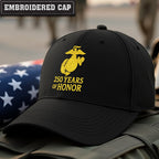 Premium USMC Embroidered Hats, 250th Anniversary Marine Corps Hat, Gifts For Marine Veteran, Gifts On Father's Day, Veterans Day.