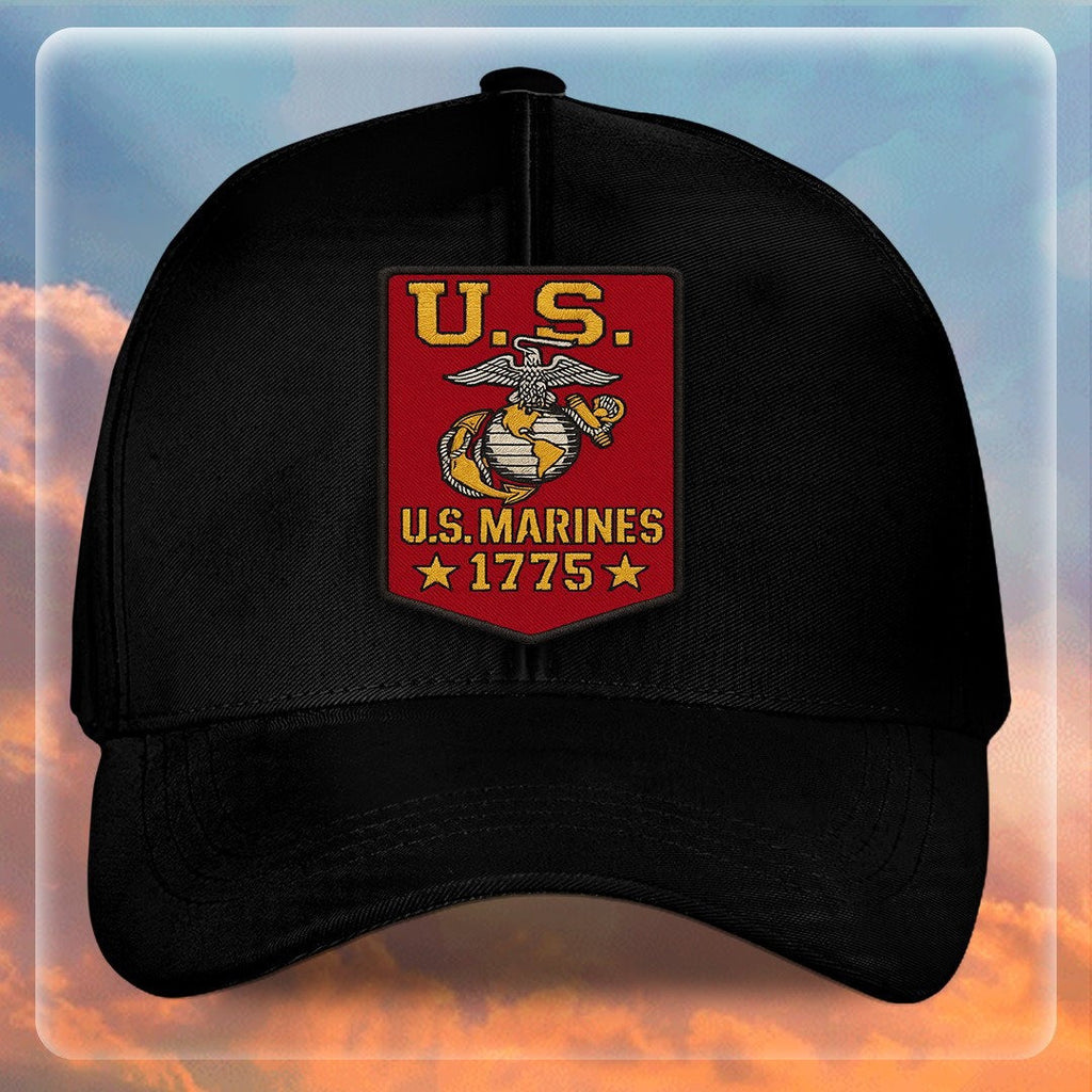 Premium USMC Embroidered Hats, Gifts For Marine Veteran, Gifts On Father's Day, Armed Forces Day, Independence Day, Veterans Day.