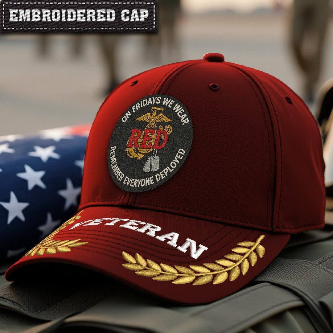Premium USMC Embroidered Hats, Gifts For Marine Veteran, Gifts On Father's Day, Armed Forces Day, Independence Day, Veterans Day.