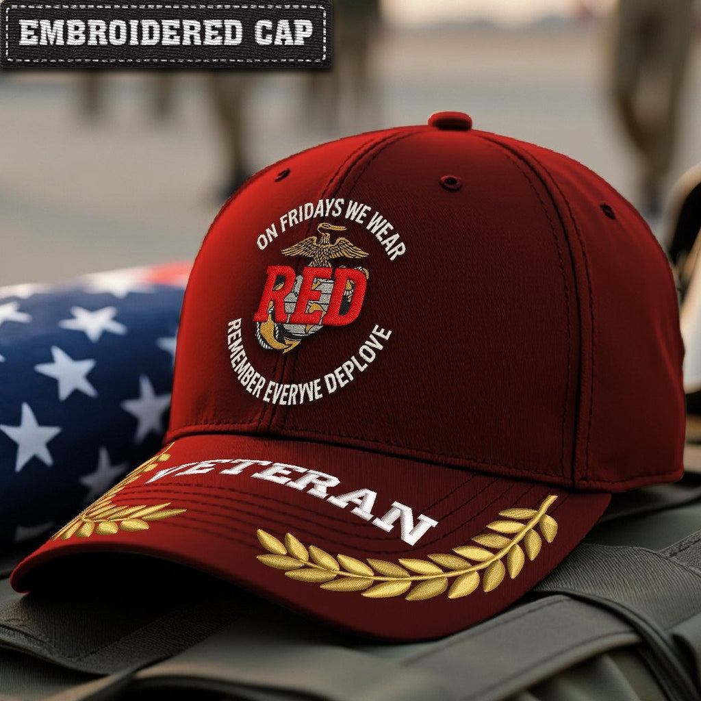 Premium USMC Embroidered Hats, Gifts For Marine Veteran, Gifts On Father's Day, Armed Forces Day, Independence Day, Veterans Day.