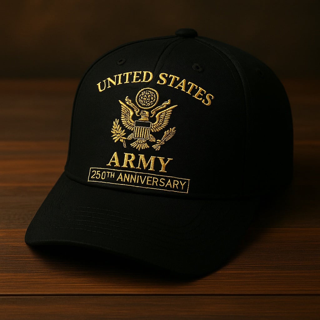 Premium 250th Anniversary Of The Army Embroidered Hats, Gifts For Army Veteran, Gifts On Father's Day, Armed Forces Day, Veterans Day.