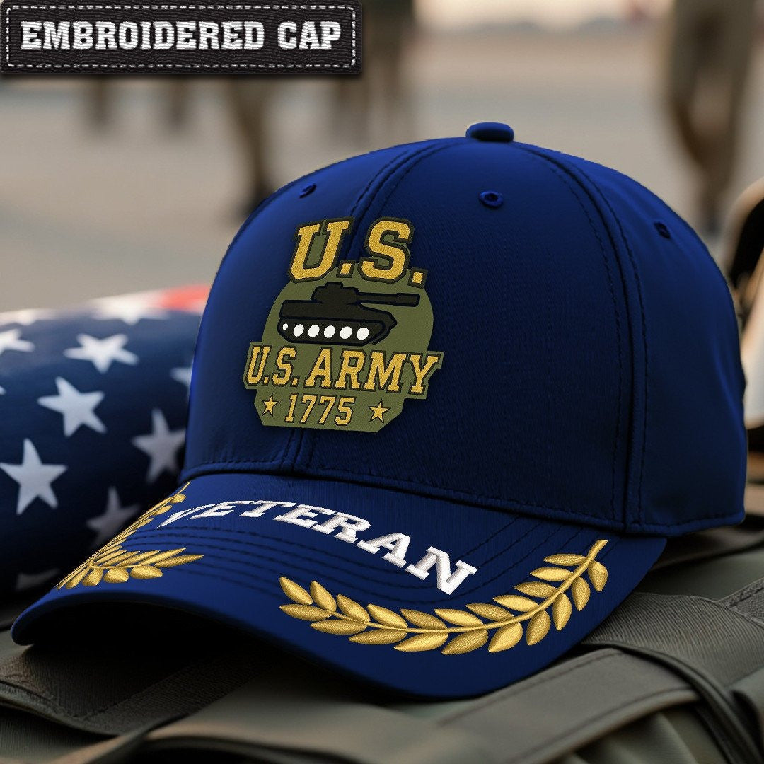 Premium US Army Embroidered Hats, Gifts For Army Veteran, Gifts On Father's Day, Armed Forces Day, Independence Day, Veterans Day.