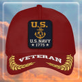 Premium US Navy Embroidered Hats, Gifts For Navy Veteran, Gifts On Father's Day, Armed Forces Day, Independence Day, Veterans Day.