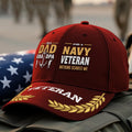 Premium US Navy Embroidered Hats, Gifts For Navy Veteran, Gifts On Father's Day, Armed Forces Day, Independence Day, Veterans Day.