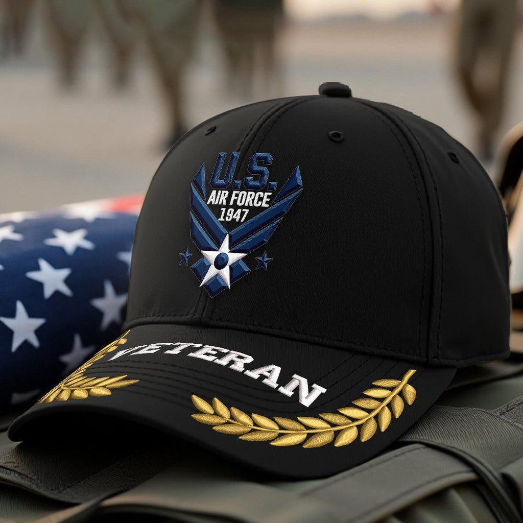 Premium USAF Embroidered Hats, Gifts For Air Force Veteran, Gifts On Father's Day, Armed Forces Day, Independence Day, Veterans Day.